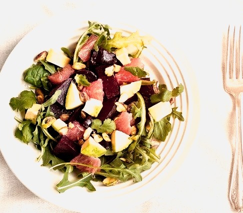 Red Beets With Avocado, Grapefruit & Pistachios Serves 2ingredients:4-6 Red Beets1 Avocado, Cubed1 Grapefruithandful Of Pistachios, Toastedsalad Greens Of Your Choice, A Few Handfuls Per...