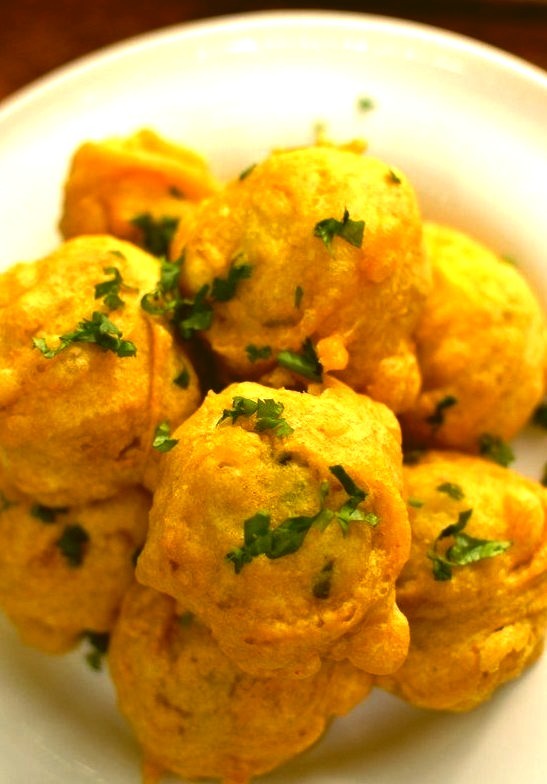 Batata Vada (Indian Food) Deep fried mash potato and spices in batter