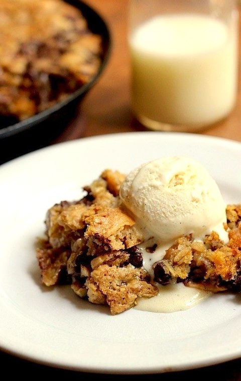 Recipe: Chocolat Chip Peanut Butter Oatmeal Skillet Cookie