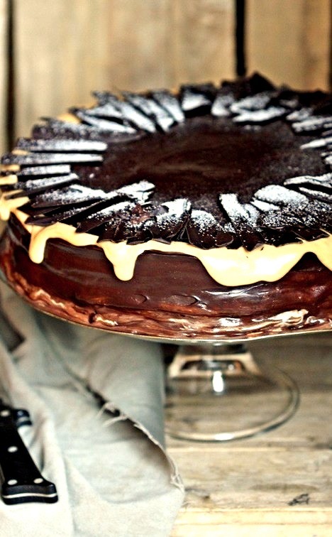 Chocolate Cake with Dulce de Leche Passionate about Baking